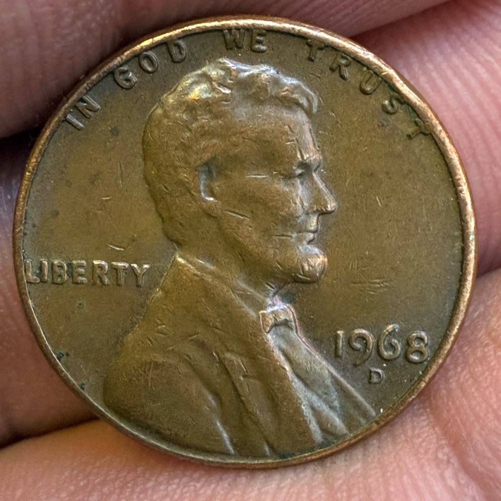 1968 D Lincoln Penny